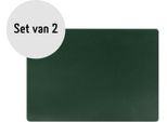 Tovaglietta Krumble In Finto Cuoio - Tovaglietta - Sottobicchieri - Sottobicchieri - Verde - Set Di 2