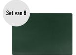 Krumble Tovaglietta In Finto Cuoio - Tovaglietta - Sottobicchieri - Sottobicchieri - Verde - Set Di 8