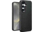 Custodia Per Samsung Galaxy S25 - Vera Pelle - Custodia Rigida/Copertura Posteriore Accezz - Nero