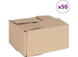 Vidaxl Scatola Pieghevole Con Contenitore 50 Pezzi Marrone 20 X 15 X 10 Cm Scatola Di Cartone
