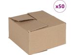 Vidaxl Scatola Pieghevole Con Contenitore 50 Pezzi Marrone 15 X 15 X 8 Cm Scatola Di Cartone