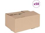 Vidaxl Scatola Pieghevole Con Contenitore 50 Pezzi Marrone 30 X 21,5 X 14 Cm Scatola Di Cartone