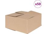 Vidaxl Scatola Pieghevole Con Contenitore 50 Pezzi Marrone 30 X 30 X 15 Cm Scatola Di Cartone