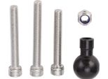 Moto -Manubrio -Morsetto -Base -Testa A Sfera Con M8 -Supporto Da 1 Pollice In Gomma Per Sistema B -367U