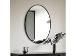 Artloge Specchio Da Parete Specchio Da Bagno Specchio Cosmetico Specchio Per Il Trucco Specchio Decorativo Specchio Appeso Cornice In Alluminio Nero 60*80Cm