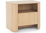 Comodino, Rovere Di Vicenza, 58 X 39 X 52 Cm | Mobile Moderno Con Bordi Arrotondati