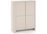 Armadio, Cashmere, 103 X 39 X 132 Cm | Mobile Moderno Con Bordi Arrotondati