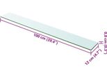 Vidaxl Scaffale In Vetro Trasparente 100X12 Cm