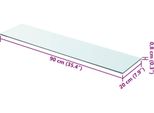 Vidaxl Scaffale In Vetro Trasparente 90X20 Cm