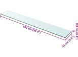 Vidaxl Scaffale In Vetro Trasparente 100X15 Cm