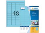 Herma Etiketten A4 Blau 45,7X21,2Mm Papier Matt 4800 St.