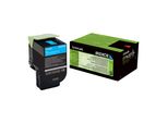 Original Lexmark 802XC (80C2XCE) Toner Cyan