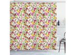 Abakuhaus Tenda Da Doccia Con Motivi Floreali, Stile Vintage Francese Retrò Con Motivi Floreali, Design Elegante In Stile Antico, 175 X 240 Cm, Verde Reseda Caffè Chiaro