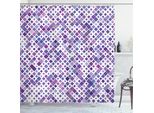 Abakuhaus Tenda Da Doccia Lavanda, Motivi Ripetuti Tonalità Lavanda Quadrati Piccoli Grandi, 175 X 200 Cm, Viola Bianco Lilla