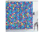 Abakuhaus Tenda Da Doccia Moderna, Design Mosaico Colorato Effetto Vetro Colorato Arcobaleno, Illustrazione A Motivi Ripetuti, 175 X 200 Cm, Multicolore