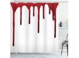 Abakuhaus Tenda Da Doccia Horror, Tema Halloween Sanguinario Zombie Illustrazione Digitale Semplice E Inquietante, 175 X 200 Cm, Bianco Rosso
