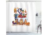Abakuhaus Tenda Da Doccia , Illustrazione Colorata Della Festa Bavarese Autunnale Con Birra E Carne Di Maiale, 175 X 200 Cm, Multicolore
