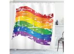 Abakuhaus Tenda Da Doccia Arcobaleno Vintage, Bandiera Orgoglio Gay, Tema Comunità Lgbt, Strisce Arcobaleno Antiche, 175 X 200 Cm, Multicolore