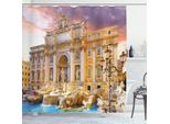 Abakuhaus Tenda Da Doccia Vintage, Architettura Greca Composizione Dettagliata Cultura Fotografia Turistica, 175 X 200 Cm, Multicolore