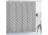 Abakuhaus Tenda Da Doccia Geometrica, Minimalista A Strisce Zig Zag Sovrapposte, Stile Urbano Astratto, Indie Art DéCo, 175 X 200 Cm, Bianco E Nero