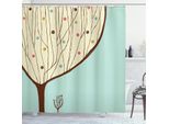 Abakuhaus Tenda Da Doccia Moderna, Albero Astratto Decorato Con Illustrazione Minimalista, 175 X 180 Cm, Multicolore