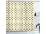 Tenda Da Doccia Abakuhaus Retro, Motivo Floreale Fleur De Lis Antico, Motivo Tradizionale Vintage Ripetitivo, 175 X 180 Cm, Crema E Giallo
