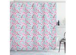 Abakuhaus Tenda Da Doccia Con Motivo Fiori Di Ciliegio, Ispirazione Stagionale Giardino Fiorito In Colori Pastello, 175 X 180 Cm, Pale Blue Redwood Rosa