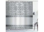 Abakuhaus Tenda Da Doccia In Damasco, Damasco Barocco Con Motivi Floreali In Stile Rococò, Rinascita Rinascimentale, 175 X 180 Cm, Grigio Chiaro
