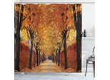 Abakuhaus Tenda Da Doccia Autunnale, Pathway In The Woods, 175 X 220 Cm, Arancione