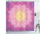Abakuhaus Tenda Da Doccia Mandala, Potere Spirituale Psichedelico E Magico Della Vita, 175 X 220 Cm, Fucsia Giallo