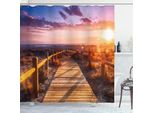 Abakuhaus Tenda Da Doccia Paesaggistica, Tramonto Con Nuvole Nel Parco Naturale Di Cabo De Gata Nijar - Tipo Ponte Con Recinzioni, 175 X 220 Cm, Multicolore