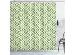 Abakuhaus Tenda Da Doccia Retrò, Motivo Ripetitivo Simmetrico Con Diagonali Vibranti, 175 X 220 Cm, Verde Chiaro