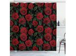 Abakuhaus Tenda Da Doccia Rose, San Valentino Tema Romantico Scuro Motivi Ritmici, 175 X 220 Cm, Ruby Hunter Verde Nero