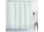 Abakuhaus Tenda Da Doccia Con Ancore, Piccole Ancore E Cuoricini Romantici, Tema Nautico, Motivo Ritmico, 175 X 220 Cm, Azzurro, Verde Acqua, Bianco