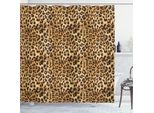 Abakuhaus Tenda Da Doccia Marrone, Stampa Leopardata, Stampa Digitale Con Motivo Animale, Tema Safari Africano Selvaggio, 175 X 240 Cm, Marrone