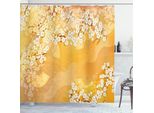 Abakuhaus Tenda Da Doccia Asiatica, Fiori Di Ciliegio Giapponese Sakura, Motivo Etnico A Ventaglio, 175 X 240 Cm, Calendula Crema