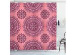 Abakuhaus Tenda Da Doccia Viola Mandala, Arte Antica In Filigrana Ispirata Allo Stile Etnico BohéMien Kitsch Orientale, 175 X 240 Cm, Fucsia E Rosso Corallo