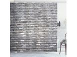 Abakuhaus Tenda Da Doccia Grigia, Immagine Di Un Vecchio Muro Di Mattoni Invecchiato E Ruvido - Struttura In Cemento Invecchiato Con Superficie Frastagliata, 175 X 240 Cm, Grigio