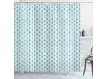 Abakuhaus Tenda Da Doccia Anker, Icone Marittime Su Sfondo A Zig Zag Chevron, 175 X 240 Cm, Seafoam Teal