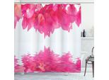 Abakuhaus Tenda Da Doccia Naturale, Bouganville In Fiore, Petali Di Fiori, Stampa Esotica Femminile Spirituale, 175 X 200 Cm, Rosa Shocking