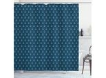 Abakuhaus Tenda Da Doccia Con Ancore, Motivo Nautico Con Colori Classici E Ancore, Design Semplice Con Stampa Di Navi Da Marinaio, 175 X 240 Cm, Blu E Bianco
