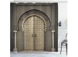 Abakuhaus Tenda Da Doccia Marocchina, Motivo Geometrico Simmetrico Orientale, 175 X 240 Cm, Nero Seppia