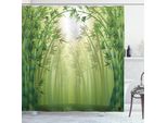 Abakuhaus Tenda Da Doccia In Bambù, Immagine Di Alberi Di Bambù Nella Foresta Pluviale, Animali Selvatici Dell'estremo Oriente, Natura Tropicale, 175 X 200 Cm, Verde