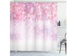 Abakuhaus Tenda Da Doccia Rosa Pallido, Sakura Branches Con Fiorellini In Fiore Giardino Natura Estate Ispirazione Arte, 175 X 200 Cm, Rosa Pallido Bianco