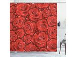 Abakuhaus Tenda Da Doccia Rose, Petali Di Rose Rosse, Pioggia, Prati, Motivo Romantico Ispirato All'amore, 175 X 200 Cm, Rubino Vermiglio