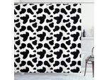 Abakuhaus Tenda Da Doccia Con Stampa Mucca, Motivo Pelle Di Mucca Con Macchie Farm Life Con Bestiame Mimetico Animal Skin, 175 X 200 Cm, Grigio Antracite Bianco