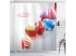 Abakuhaus Tenda Da Doccia Pasquale, Nastro Decorativo Con Motivo A Uova Colorate, Citazione "Buona Pasqua"" E Decorazioni Festive, 175 X 200 Cm, Multicolore"