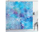 Abakuhaus Tenda Da Doccia Mandala, Grafica Acquerellata Con Antichi Motivi Floreali Rotondi Dai Colori Vivaci In Stile Asiatico, 175 X 200 Cm, Multicolore
