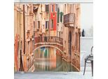 Abakuhaus Tenda Da Doccia Venezia, Antica Città Europea Con Ponti In Pietra E Canale Storico, 175 X 240 Cm, Sabbia Marrone Marrone Rosso