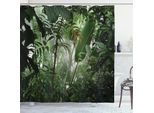 Abakuhaus Tenda Da Doccia Rainforest, Conservazione Della Foresta Pluviale Tropicale Umidità Palma Ambiente Selvaggio Natura Nebbiosa, 175 X 220 Cm, Verde